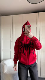 İconic Spider Sweat Hırka Kırmızı 