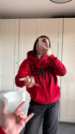 İconic Spider Sweat Hırka Kırmızı 