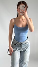İp Askılı Bodysuit Bebe Mavisi