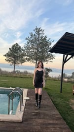 İp Askılı Pul Payetli Bluz Siyah