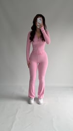 İspanyol Tayt Takım Pembe