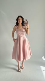 Jayla Fiyonk Detaylı Abiye Pembe