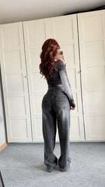 Jenner Wide Leg Jean Antrasit
