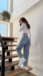 Jenner Wide Leg Jean Buz Mavisi