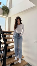 Jenner Wide Leg Jean Buz Mavisi