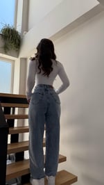 Jenner Wide Leg Jean Buz Mavisi