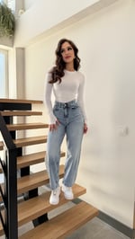 Jenner Wide Leg Jean Buz Mavisi