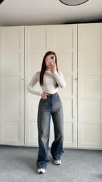 Jenner Wide Leg Jean Koyu Tintli