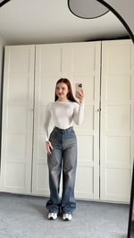 Jenner Wide Leg Jean Koyu Tintli