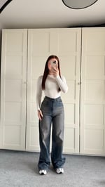 Jenner Wide Leg Jean Koyu Tintli