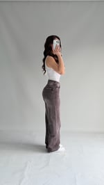 Jenner Wide Leg Jean Mor Eskitme