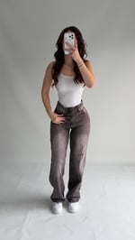 Jenner Wide Leg Jean Mor Eskitme