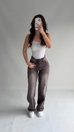 Jenner Wide Leg Jean Mor Eskitme