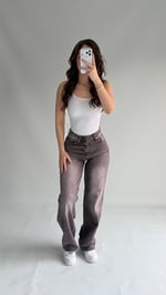 Jenner Wide Leg Jean Mor Eskitme
