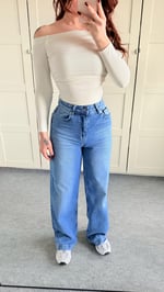 Jennifer Wide Leg Pantolon Buz Mavisi 