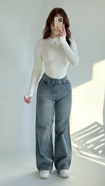 Jennifer Wide Leg Pantolon Eskitme