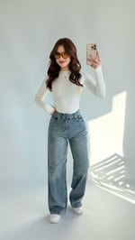 Jennifer Wide Leg Pantolon Eskitme