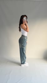 Jolie Carpenter Baggy Jean Açık Mavi