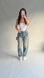 Jolie Carpenter Baggy Jean Açık Mavi
