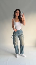 Jolie Carpenter Baggy Jean Açık Mavi