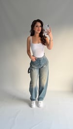 Jolie Carpenter Baggy Jean Açık Mavi