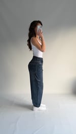 Jolie Carpenter Baggy Jean Koyu Mavi