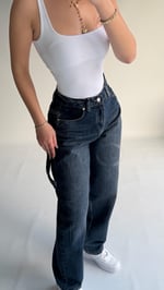 Jolie Carpenter Baggy Jean Koyu Mavi