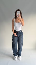 Jolie Carpenter Baggy Jean Koyu Mavi