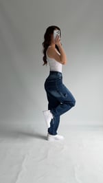 Jolie Carpenter Baggy Jean Orta Mavi