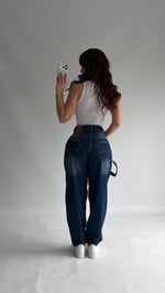 Jolie Carpenter Baggy Jean Orta Mavi