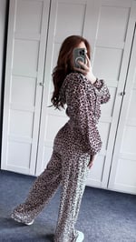 Kadife Leopar Eşofman Takım