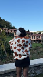 Kalpli Peluş Ceket Taba