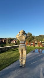 Kamuflaj Crop Takim Sarı 