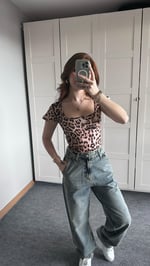 Kare Yaka Batik Leopar Crop