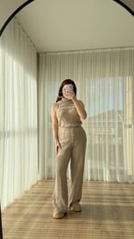Karla Üçlü Triko Takım Vizon