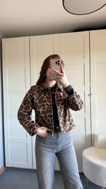 Kaşe Reguler Ceket Leopar