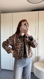 Kaşe Reguler Ceket Leopar