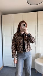 Kaşe Reguler Ceket Leopar