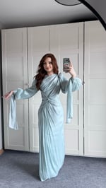 Kelebek Abiye/Elbise Bebe Mavi