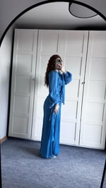 Kelebek Abiye/Elbise İndigo Mavi
