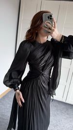 Kelebek Siyah Abiye/Elbise