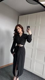 Keten Etek Takım Siyah