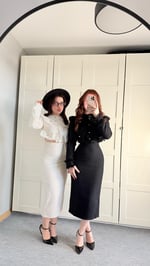 Lady Buklet Ceket Kalem Etek Takım Siyah