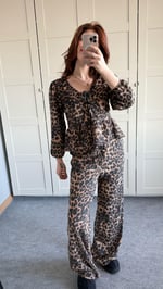 Leopar gömlek pantolon Takım 