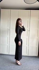 Lilianna Bağlamalı Elbise Siyah