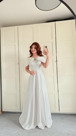 Lovely Fiyonk Abiye Beyaz