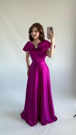 Lovely Fiyonk Abiye Fuşya