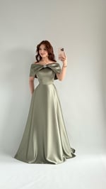 Lovely Fiyonk Abiye Haki Yeşili