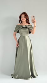 Lovely Fiyonk Abiye Haki Yeşili