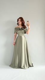 Lovely Fiyonk Abiye Haki Yeşili